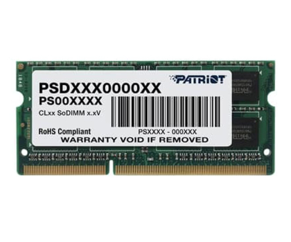 Pamięć RAM PATRIOT 8GB DDR3 SODIMM PSD38G1600L2S
